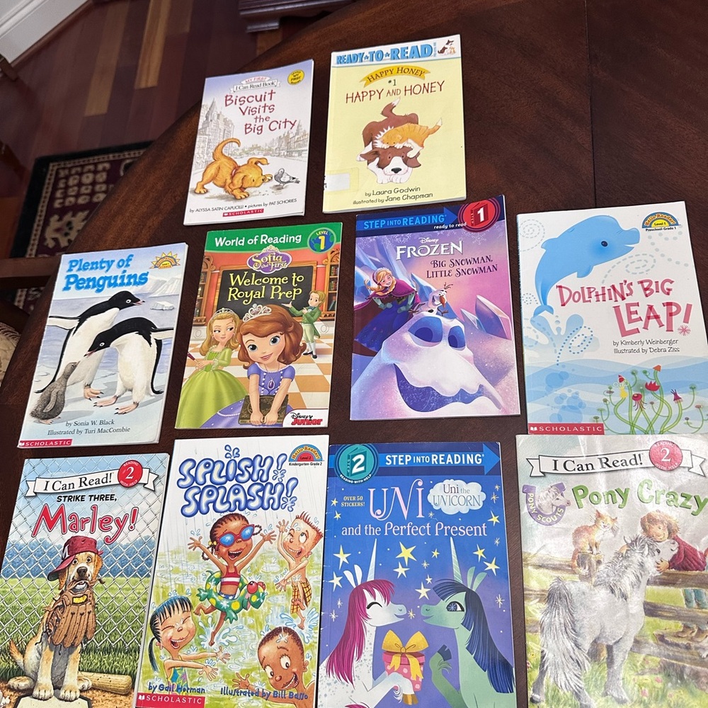 10 Beginning Readers Books Levels 1 & 2 Frozen Unicorns Biscuit Learn to Read